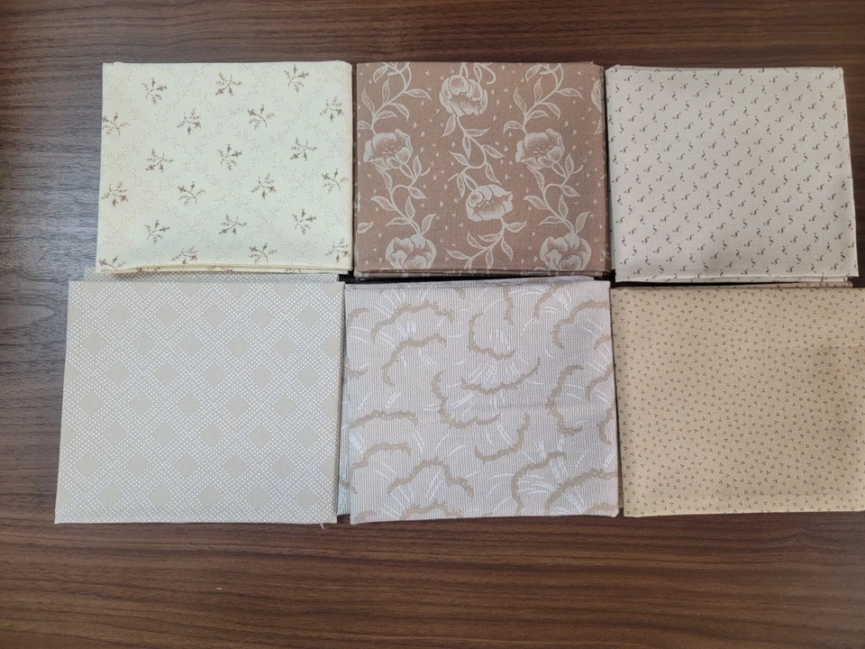 LOT 12     SIX FAT QUARTERS, PRE OWNED, NOT USED, MULTICOLORS - Image 1 of 1