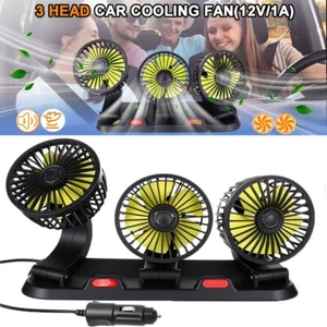 Portable 3-Head Car Dashboard Fan 2 Speeds 360° Rotating Fan for Car Truck SUV - Bild 1 von 16