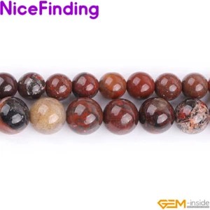 Natural Poppy Red Jasper Gemstone Loose Beads Jewelry Making Bulk 15'' 6mm 8mm - Picture 1 of 23