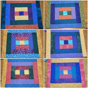 Gesteppter Blockstil 6er Set Tischsets und 8er Set Servietten zu Hause genäht Land - Bild 1 von 10