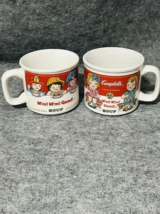 Vintage Campbell Soup Fireman Police Nurse Doctor Soup 2 Coffee Mug Bowl 1993 - Picture 1 of 13