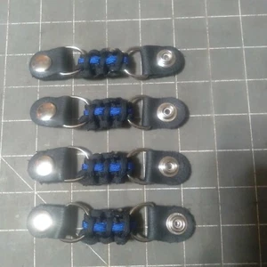 Vest extenders paracord SHORT BLUE LINE! EXCLUSIVELY MADE By Stitch - Picture 1 of 2