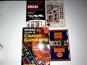 4 Texas Hold'em Pot Limit Omaha Poker Books Video Poker Casino Gambling - Picture 1 of 1