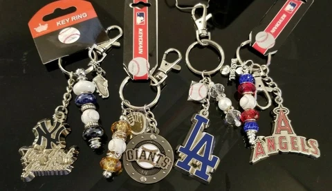 LA Angels, Dodgers ,Yankees & Giants, beaded purse charm 15.99 each Cover