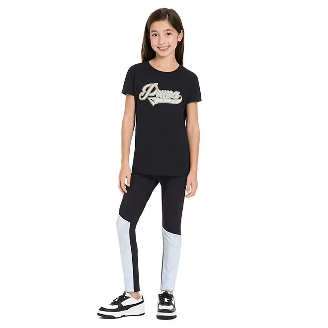 Puma Girls Active Set Size Medium Black