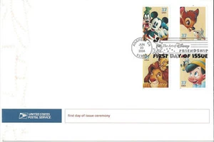 #3865-68 First Day Ceremony Program 37c Disney Art of Friendship Stamps - Picture 1 of 1