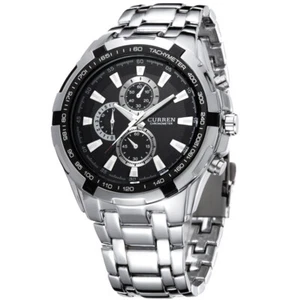 Curren Mens Quartz Watch Stainless Steel Band Waterproof Sport Wrist Watches New - Picture 1 of 7