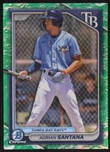 2024 Bowman - Chrome Prospects Lunar Glow Adrian Santana #BCP-61 Tampa Bay Rays - Picture 1 of 2
