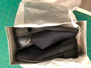 NUEVO STOCK ANTIGUO Mujer Talla 8.5 Beacon Negro Sin Cordones Micro y Cuero Bomba - Imagen 1 de 5