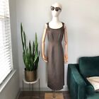 Vintage Y2K Harvest Moon Share the Earth Brown Mod Maxi Dress