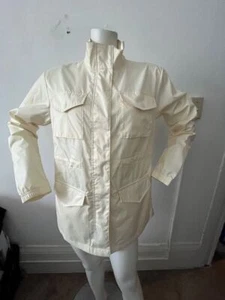 Nwt Nike move to zero Medium mock neck zippered windbreaker jacket cream yellow - Picture 1 of 11