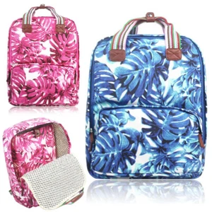 Hawaiian Blatt Wachstuch Baumwolle wasserdicht Rucksack Reise Urlaub Rucksack Geschenk - Bild 1 von 7