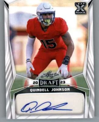 2023 Leaf Draft Autographs #BA-QJ1 Quindell Johnson RC AUTO - Image 1 of 2