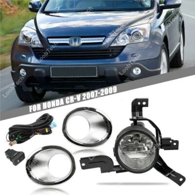 Halogen Fog Light Bumper Frame Cover Daytime Running Light For Honda CR-V 07-09 - Image 1 of 4