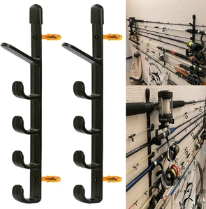 1Pair Fishing Rod Storage Rack, Horizontal Wall Mount Fishing Pole Holder Storag - Picture 1 of 12