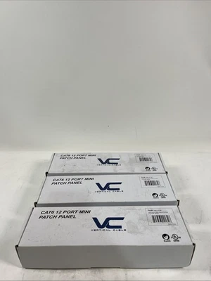 NEU CAT6 12 Port Mini Patch Panel 110 Typ, schwarz, 042-2134 (3 Stück) - Bild 1 von 3