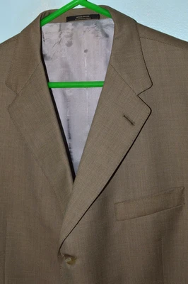 (Traje 2 Piezas 48R) HART SCHAFFNER MARX Studio Collection Hombre Oliva 3 Botones 34x30 Foto 1 de 4