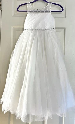 Vestido Disney Cuento de Hadas Bodas Alfred Angelo Flores Reales Flor Niña Talla 6 Foto 1 de 4