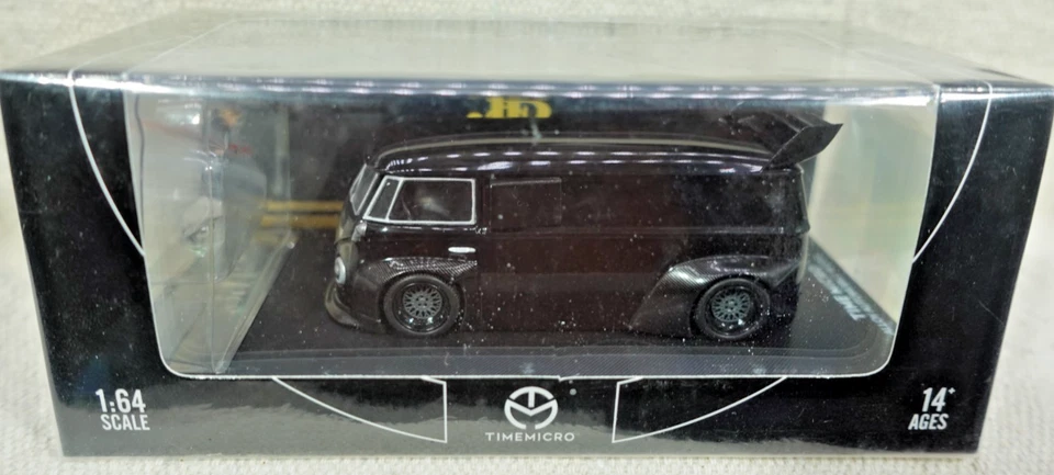 Minibús TimeMicro Volkswagen T1 negro 1/64 Foto 1 de 2