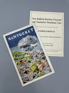 NANTUCKET 1931 New England Steamship Co LIBRO DE VIAJES Sankaty GOLF Yacht Club Mapa - Imagen 1 de 20