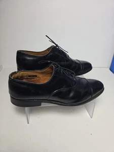 Allen Edmonds Park Avenue Cap Toe Shoes Dress Oxford Leather Black Men's 8.5 C - Picture 1 of 9