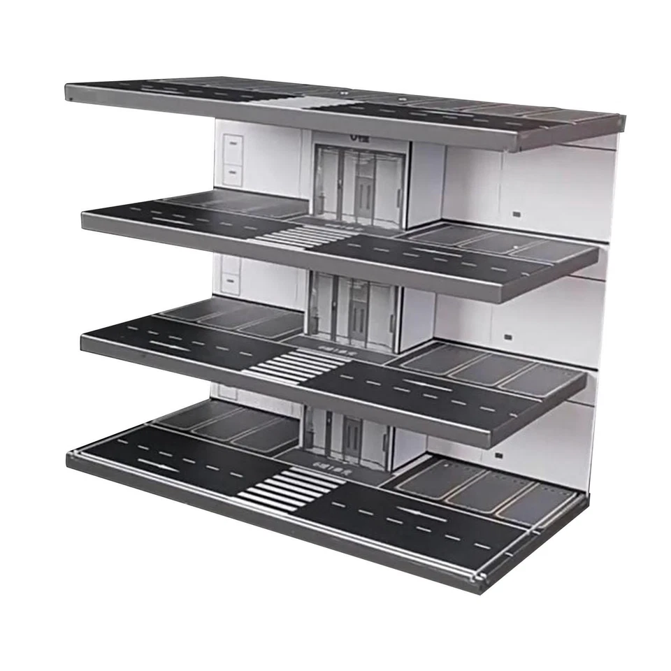 Lote de estacionamiento a escala 1:64 coleccionables fondo acrílico diecast exhibición de autos para Foto 1 de 4