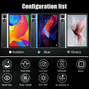 10.1 Inch Tablet 1080P HD 1920X1080 Resolution Tablet 8 Core Front 8MP Rear 1 UK - Picture 1 of 23