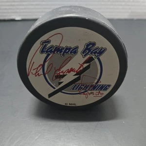 3" Phil and Tony Esposito Signed Puck Tampa Bay Lightning Florida NHL - Picture 1 of 4