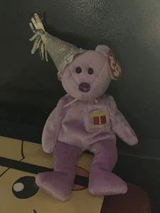 Februar der Geburtstag Bär Ty Beanie Baby mit Etikett - Bild 1 von 3