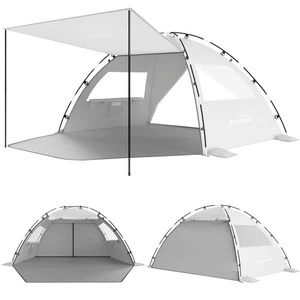 Beach Tent Sun Shelter with Canopy, 4-5 Person Pop Up Beach Tent, Easy Setup ... - Picture 1 of 7