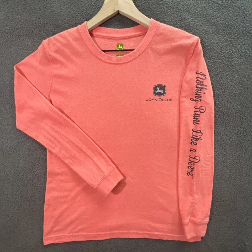 Camisa para mujer John Deere manga larga salmón talla pequeña nada funciona como un ciervo Foto 1 de 4