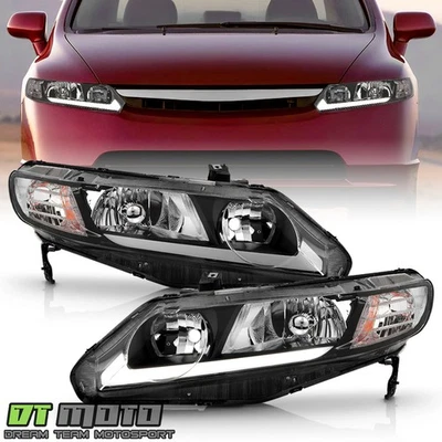 Faros de tubo LED izquierda+derecha para Honda Civic 2006-2011 sedán de 4 puertas Foto 1 de 4
