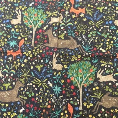 Woodland Print Petal Signature  Cotton Fabric  Spoonflowers  18”x 21” - Image 1 of 4