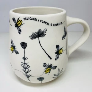 Anthropologie Bees And Flowers Large Mug - New - Picture 1 of 15