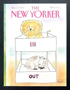 Revista New Yorker SOLO PORTADA 11 de marzo de 1991 In Like a Lion Out Like a Lamb arte - Imagen 1 de 1
