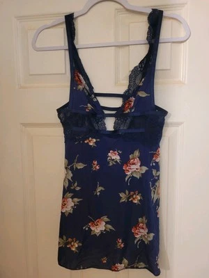 Navy Lace Lingerie Babydoll Slip - Oh La La Cheri Lingerie - Image 1 of 4