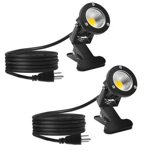 LED Spot Lights Plug in Outdoor Indoor Light 7W 3000K 6.6ft Power Cord Waterp... - Picture 1 of 7