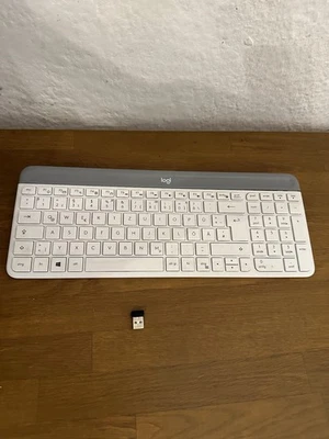 Logitech K470 Wireless Tastatur Mit Dongle  – Weiß/Grau - Bild 1 von 4