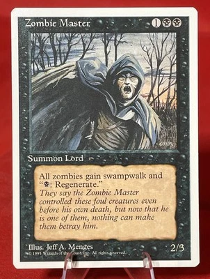 1995 Magic The Gathering 4th edition Zombie Master - No Play - MINT! - Image 1 of 3