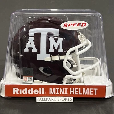 Mini casco Texas A&M Aggies Speed Riddell con licencia NCAA ¡Nuevo! Foto 1 de 4