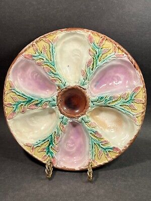 Fielding & Co. English Majolica Seaweed Oyster Plate C.1880's • 1150€