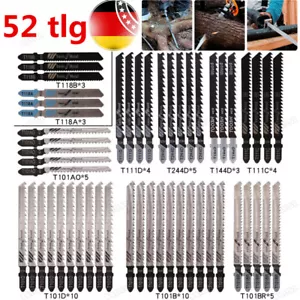 52 Stichsägeblätter T-Schaft Stichsägeblatt Set Holz Metall Für Bosch Makita DHL - Bild 1 von 7