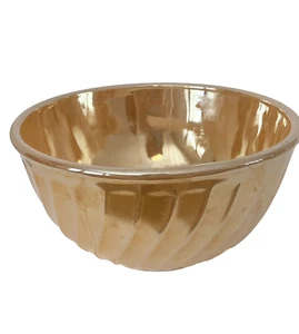 Fire King Peach Lustre Swirl Mixing Serving Bowl USA Fireking Vintage 8 Inches - Picture 1 of 8