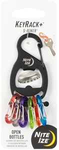 Nite Ize KeyRack+ w/ Plastic Mini S-Biners - Black - Picture 1 of 7