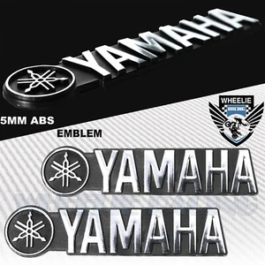 X2 4.75"ABS 5MM THICK EMBLEM DECAL LOGO+LETTER TANK STICKER FOR YAMAHA CHROME - Picture 1 of 3