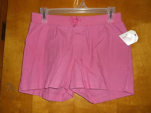 NEW GIRLS FADED GLORY STRAWBERRY PATCH ELASTIC WAIST PULL ON SHORTIE SHORTS - Picture 1 of 3