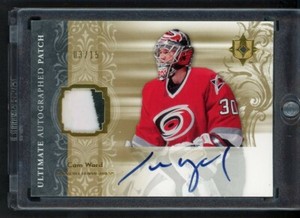 2006-07 Ultimate Collection Autographed Patch #AJCW Cam Ward  3/15 *11268