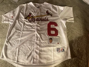 STAN MUSIAL AUTOGRAPHED SIGNED AUTO MAJESTIC JERSEY STAN THE MAN HOLOGRAM COA - Picture 1 of 8