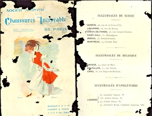 ANTIKER DAMENSCHUHKATALOG "CHAUSSURES INCREQUISE" PARIS 1889 - Text lesen - Bild 1 von 13