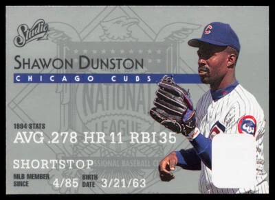 Shawon Dunston 1995 Studio #62 NMT - Image 1 of 2